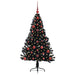 Pom de Crăciun artificial pre-iluminat Negru 120 cm PVC - WALTI WALTI
