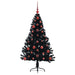 Pom de Crăciun artificial pre-iluminat Negru 120 cm PVC - WALTI WALTI