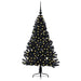 Pom de Crăciun artificial pre-iluminat Negru 120 cm PVC - WALTI WALTI