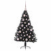 Pom de Crăciun artificial pre-iluminat Negru 120 cm PVC - WALTI WALTI