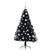 Pom de Crăciun artificial pre-iluminat Negru 120 cm PVC - WALTI WALTI