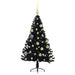 Pom de Crăciun artificial pre-iluminat Negru 120 cm PVC - WALTI WALTI