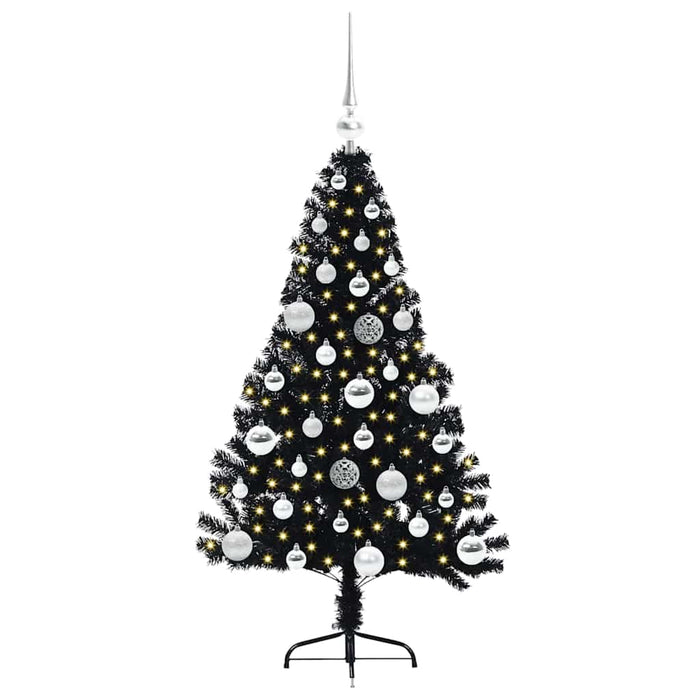 Pom de Crăciun artificial pre-iluminat Negru 120 cm PVC - WALTI WALTI