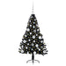 Pom de Crăciun artificial pre-iluminat Negru 120 cm PVC - WALTI WALTI