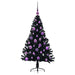 Pom de Crăciun artificial pre-iluminat Negru 120 cm PVC - WALTI WALTI