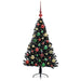 Pom de Crăciun artificial pre-iluminat Negru 120 cm PVC - WALTI WALTI