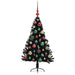 Pom de Crăciun artificial pre-iluminat Negru 120 cm PVC - WALTI WALTI