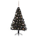 Pom de Crăciun artificial pre-iluminat Negru 150 cm PVC - WALTI WALTI