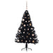 Pom de Crăciun artificial pre-iluminat Negru 150 cm PVC - WALTI WALTI