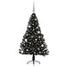 Pom de Crăciun artificial pre-iluminat Negru 150 cm PVC - WALTI WALTI
