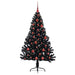 Pom de Crăciun artificial pre-iluminat Negru 150 cm PVC - WALTI WALTI
