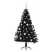 Pom de Crăciun artificial pre-iluminat Negru 150 cm PVC - WALTI WALTI