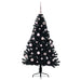 Pom de Crăciun artificial pre-iluminat Negru 150 cm PVC - WALTI WALTI