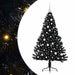 Pom de Crăciun artificial pre-iluminat Negru 150 cm PVC - WALTI WALTI