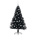 Pom de Crăciun artificial pre-iluminat Negru 150 cm PVC - WALTI WALTI