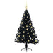 Pom de Crăciun artificial pre-iluminat Negru 150 cm PVC - WALTI WALTI