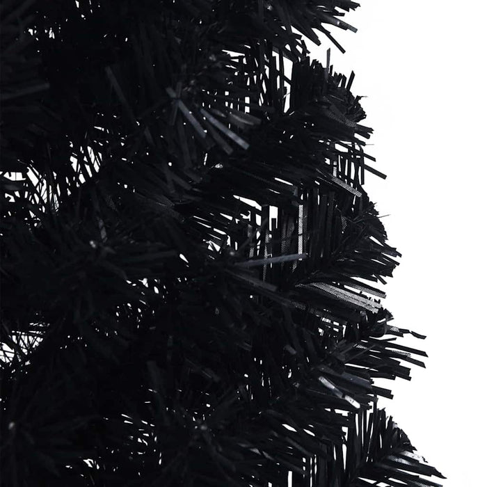 Pom de Crăciun artificial pre-iluminat Negru 150 cm PVC - WALTI WALTI