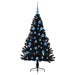Pom de Crăciun artificial pre-iluminat Negru 150 cm PVC - WALTI WALTI