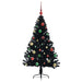 Pom de Crăciun artificial pre-iluminat Negru 150 cm PVC - WALTI WALTI