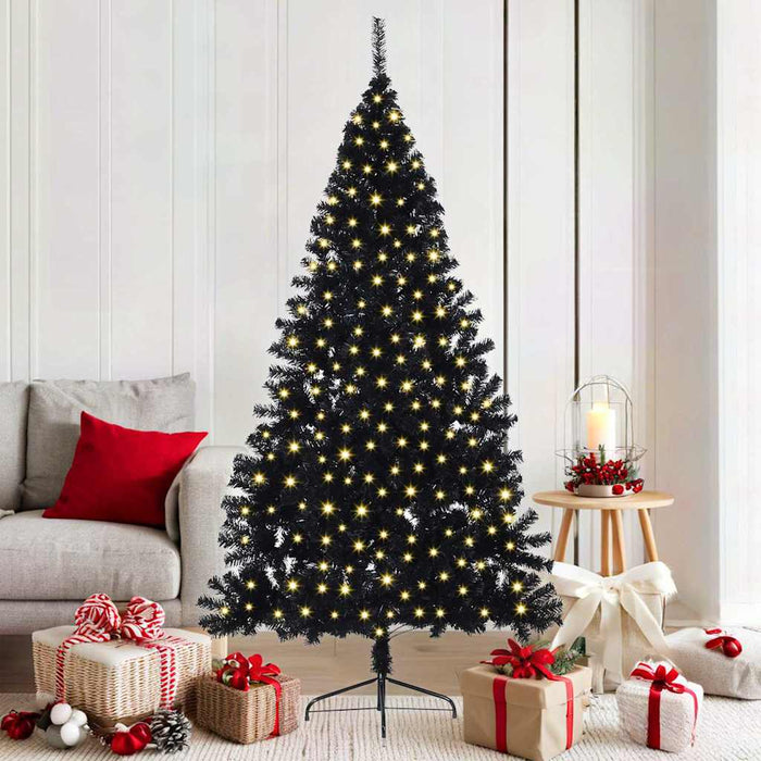 Pom de Crăciun artificial pre-iluminat Negru 180 cm PVC - WALTI WALTI