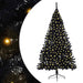 Pom de Crăciun artificial pre-iluminat Negru 180 cm PVC - WALTI WALTI
