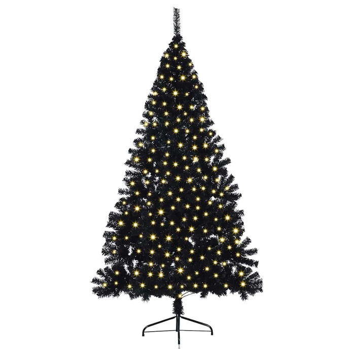 Pom de Crăciun artificial pre-iluminat Negru 180 cm PVC - WALTI WALTI