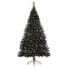 Pom de Crăciun artificial pre-iluminat Negru 180 cm PVC - WALTI WALTI