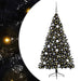 Pom de Crăciun artificial pre-iluminat Negru 180 cm PVC - WALTI WALTI