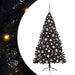 Pom de Crăciun artificial pre-iluminat Negru 180 cm PVC - WALTI WALTI
