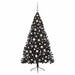 Pom de Crăciun artificial pre-iluminat Negru 180 cm PVC - WALTI WALTI