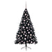 Pom de Crăciun artificial pre-iluminat Negru 180 cm PVC - WALTI WALTI