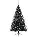 Pom de Crăciun artificial pre-iluminat Negru 180 cm PVC - WALTI WALTI