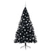 Pom de Crăciun artificial pre-iluminat Negru 180 cm PVC - WALTI WALTI