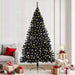 Brad de Crăciun cu lumini decorative cu coarde Negru 210 cm - WALTI WALTI