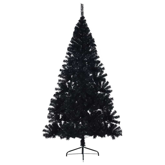 Pom de Crăciun artificial pre-iluminat Negru 210 cm PVC WALTI