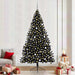 Brad de Crăciun cu lumini decorative cu coarde Negru 240 cm PVC - WALTI WALTI