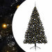 Brad de Crăciun cu lumini decorative cu coarde Negru 240 cm PVC - WALTI WALTI