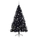 Brad de Crăciun cu lumini decorative cu coarde Negru 240 cm PVC - WALTI WALTI