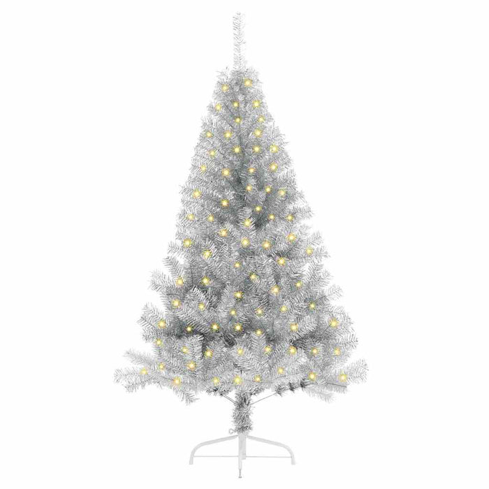 Pom de Crăciun artificial pre-iluminat Argintiu 150 cm PET - WALTI WALTI