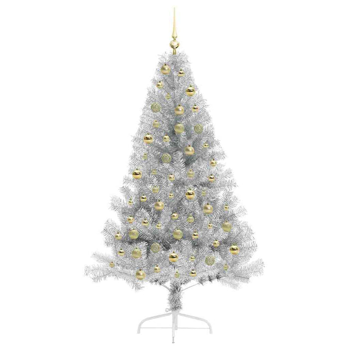 Pom de Crăciun artificial pre-iluminat Argintiu 180 cm PET - WALTI WALTI