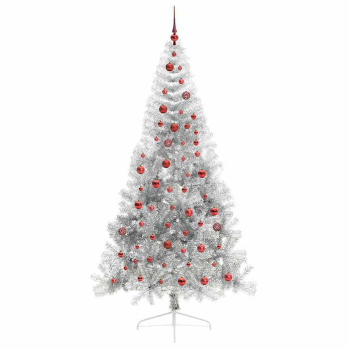 Pom de Crăciun artificial pre-iluminat Argintiu 210 cm PET - WALTI WALTI