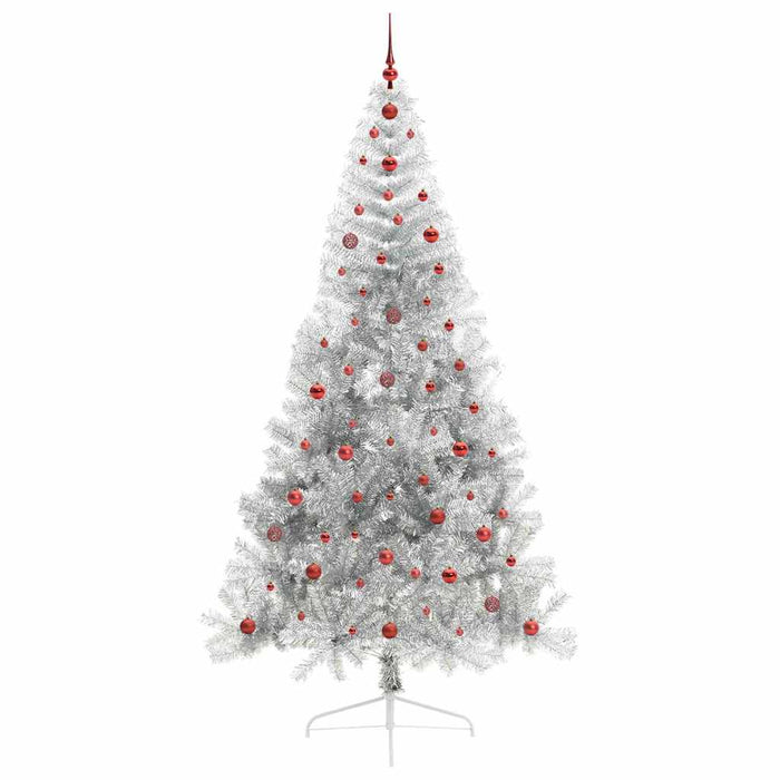 Pom de Crăciun artificial pre-iluminat Argintiu 240 cm PET - WALTI WALTI