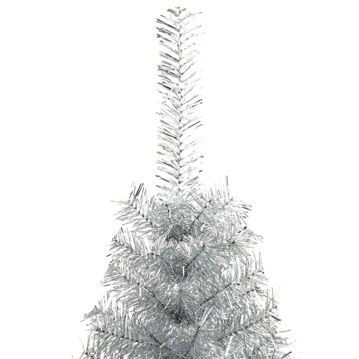Pom de Crăciun artificial pre-iluminat Argintiu 240 cm PET - WALTI WALTI