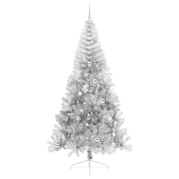 Pom de Crăciun artificial pre-iluminat Argintiu 240 cm PET - WALTI WALTI