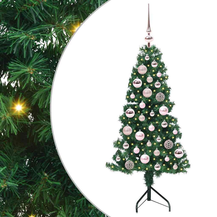 Pom de Crăciun Artificial pentru Colț Verde 120 cm PVC și Metal WALTI