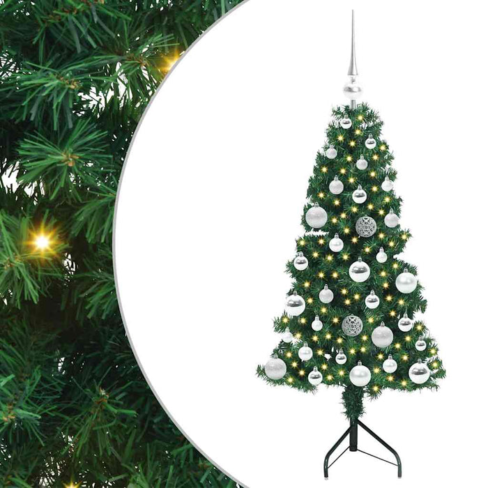 Pom de Crăciun Artificial pentru Colț Verde 120 cm PVC și Metal - WALTI WALTI