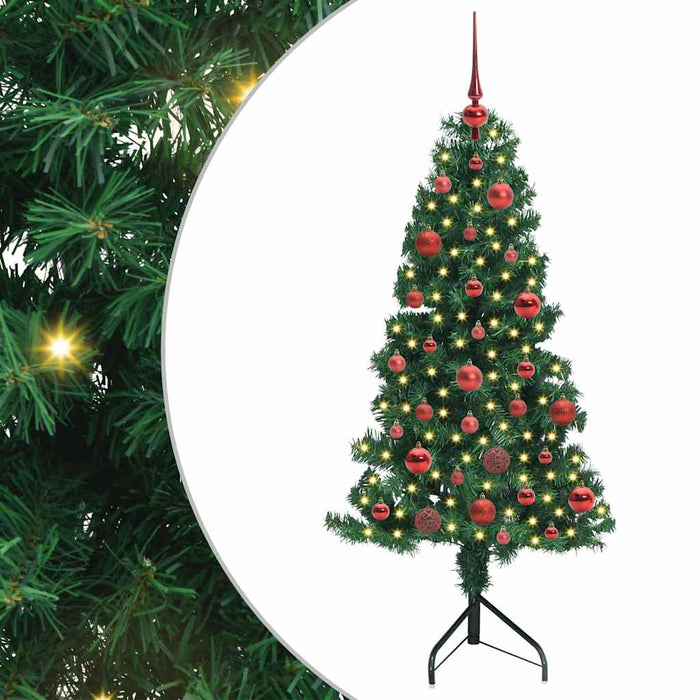 Pom de Crăciun Artificial pentru Colț Verde 150 cm PVC și Metal WALTI