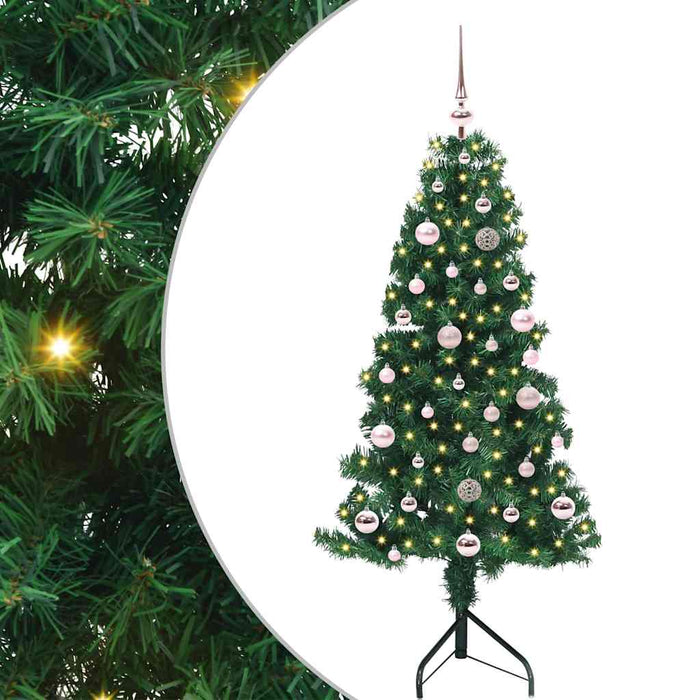 Pom de Crăciun Artificial pentru Colț Verde 150 cm PVC și Metal - WALTI WALTI
