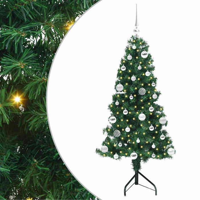 Pom de Crăciun Artificial pentru Colț Verde 150 cm PVC și Metal - WALTI WALTI