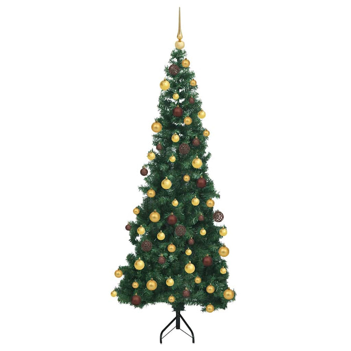 Pom de Crăciun Artificial pentru Colț Verde 180 cm PVC și Metal WALTI